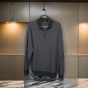 Bonobos XXl Slim Merino Wool Half Zip Pullover Sweater Charcoal Gray 2xl Mens